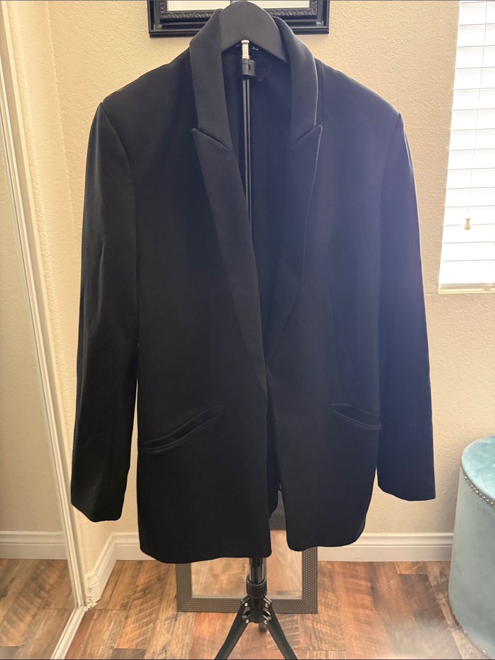 Express Black Women's Blazer with Shawl Lapel
